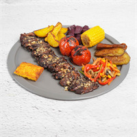 ۳۵۰ گرم ران مرغ طعم دار شده با رب انار محلی و ادویه جات خاص، دورچین فصلی، ته چین ته دیگی خوراک جوجه کباب ترش ویژه